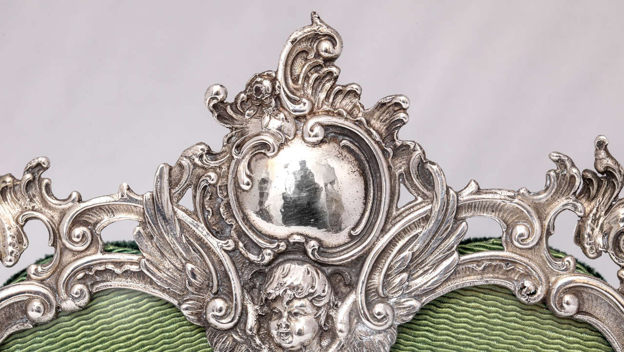 European Continental (.800) Silver Footed Double Picture Frame