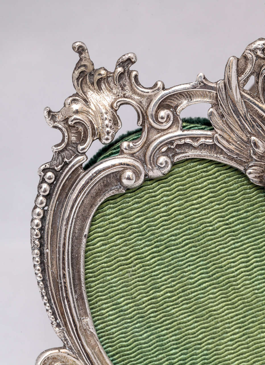 Late 19th Century Continental (.800) Silver Footed Double Picture Frame