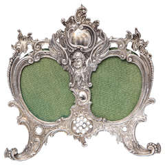 Continental (.800) Silver Footed Double Picture Frame