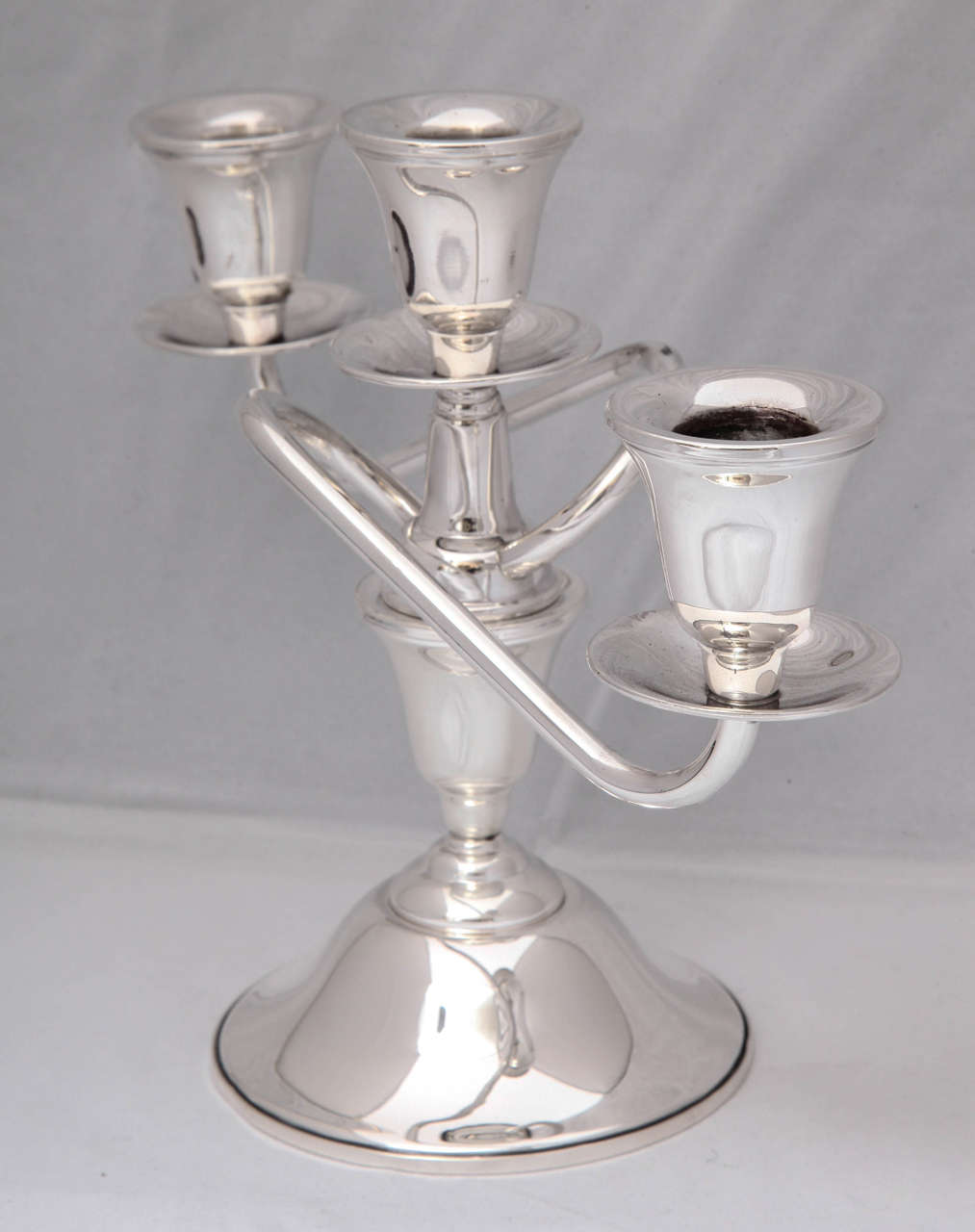 Pair of Sterling Silver Candelabrum 1