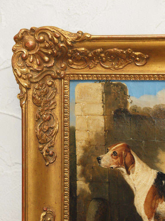 Portrait of a Foxhound by Philippe LeDieu, mid 19th century. 2