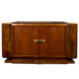 Antique Art Deco Rosewood Marble Top Buffet from France 1930s