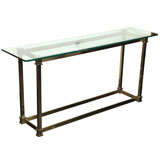 20th Century Polished Bronze Console