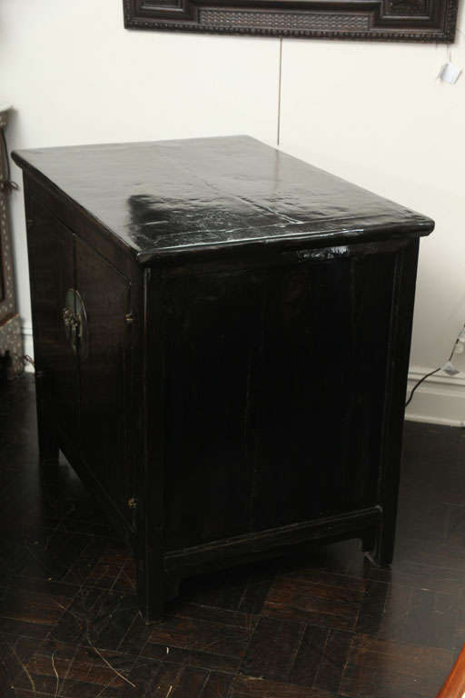 19th Century Black Lacquer Cabinet For Sale 5