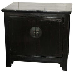 19th Century Black Lacquer Cabinet