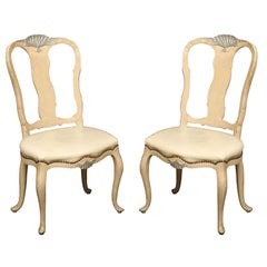 Vintage Syrie Maugham Pair Of Shell Chairs