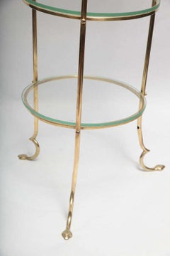 Floor Lamps brass and glass shelves France 1940's