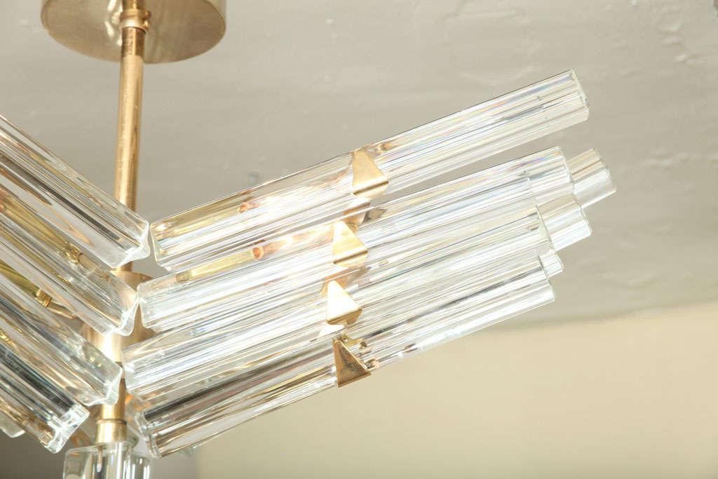 Sculptural 1960s Italian Art Glass Ceiling Fixture In Excellent Condition In New York, NY