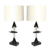 Pair of Modernist Sculptural Table Lamps by Clark Voorhees