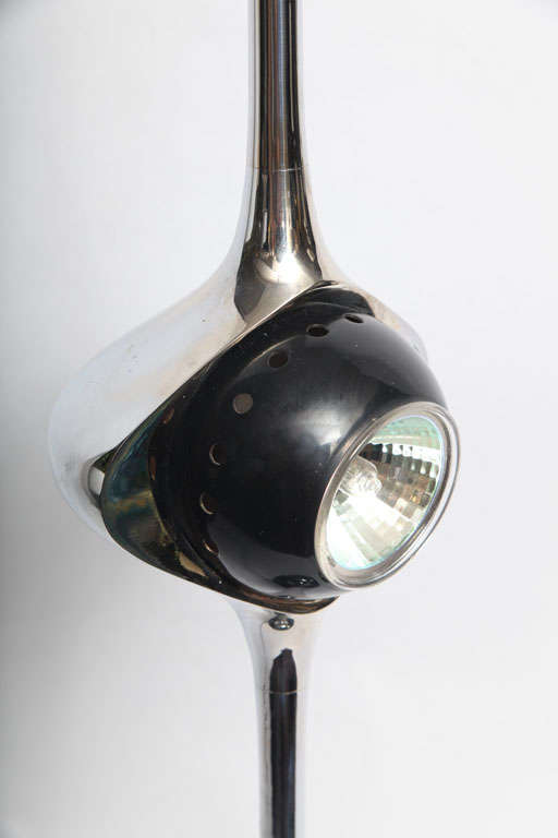 Metal Sculptural Cobra Table Lamp with Adjustable Eyeball