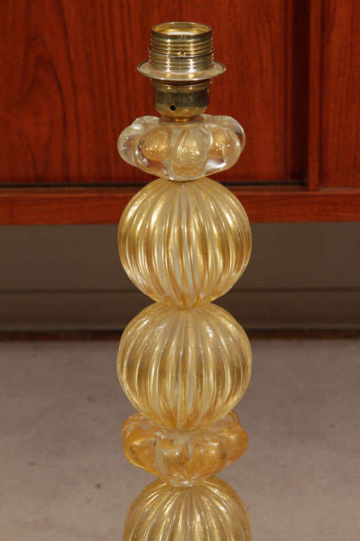 Pair Barovier and Toso Murano Glass Table Lamp