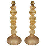 Pair Barovier and Toso Murano Glass Table Lamp