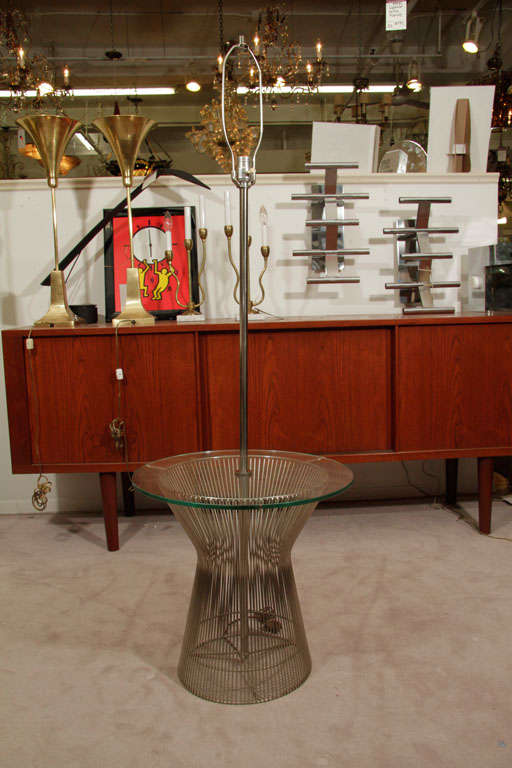 Glass A Pair of Mid-Century Warren Platner  Lamp Tables by Knoll