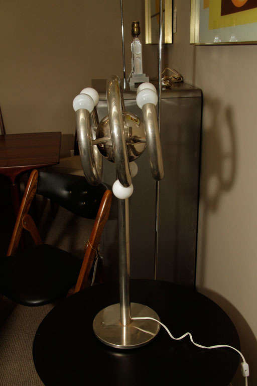 Mid Century Space Age Design Chrome Table Lamp