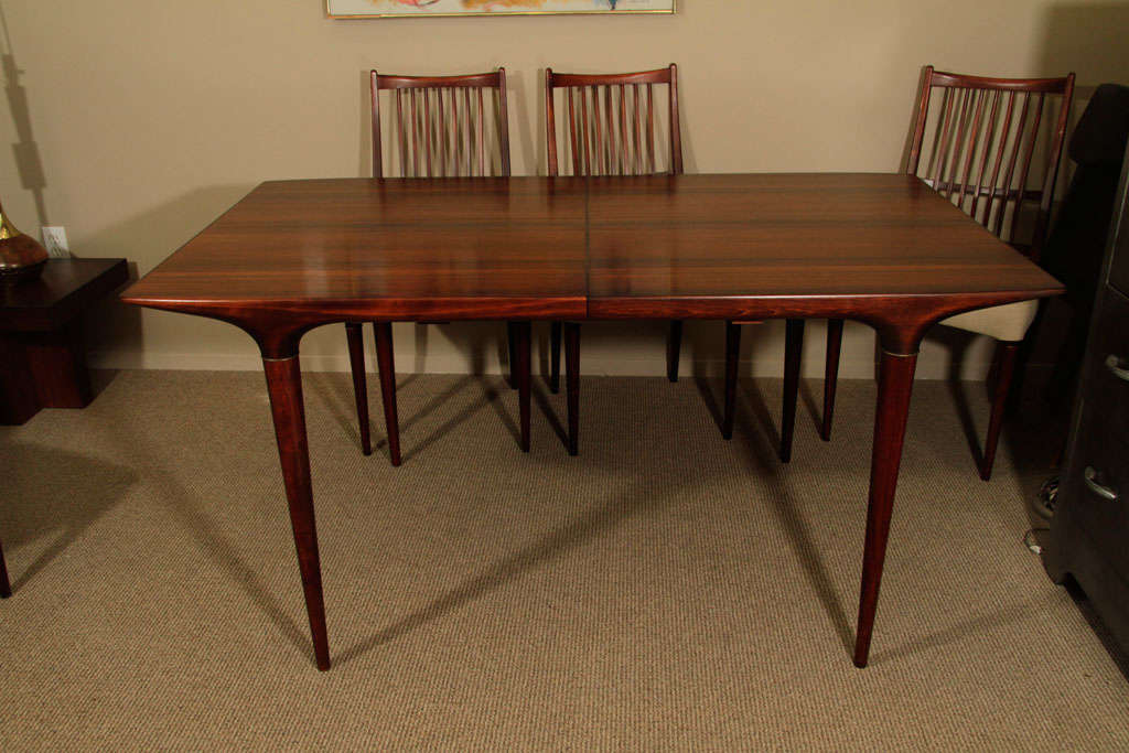20th Century Mid Century Danish Modern Dining Table and Six Chairs