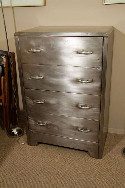 Mid-20th Century Mid Century Industrial Metal Chest of Drawers