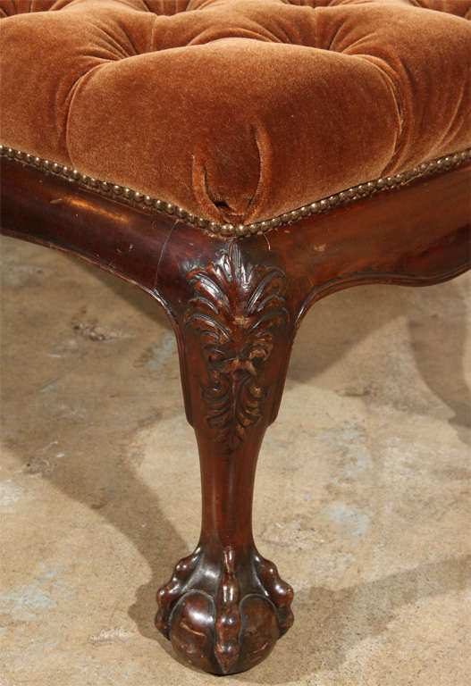 Chippendale English, Ball and Claw Foot Bench
