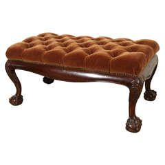Antique English, Ball and Claw Foot Bench