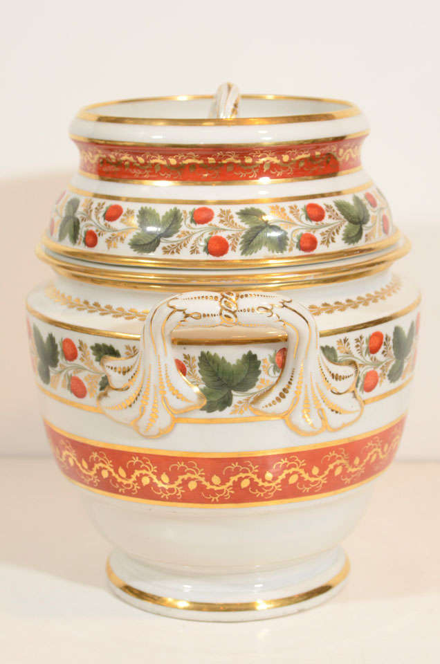 A Pair of FBB Worcester Ice Pails in the "Strawberry" Pattern