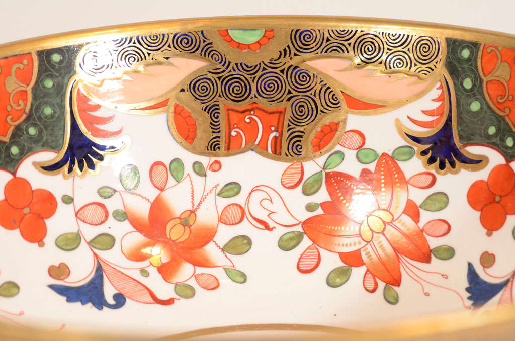 English An Early 19th Century Spode Imari Porcelain Punch Bowl