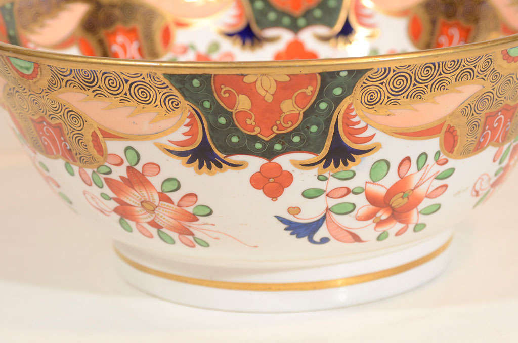 An Early 19th Century Spode Imari Porcelain Punch Bowl 1