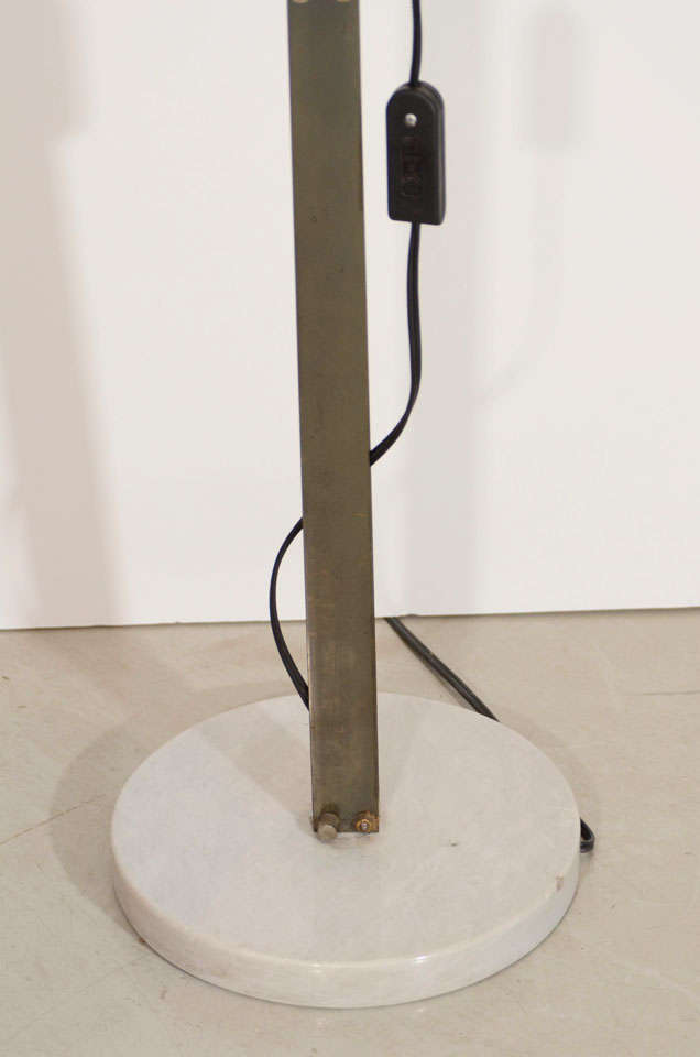 Goffredo Reggiani Copper and Perspex Floor Lamp with Marble Base For Sale 3