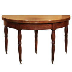 Provencial French Charles X Walnut Console Table