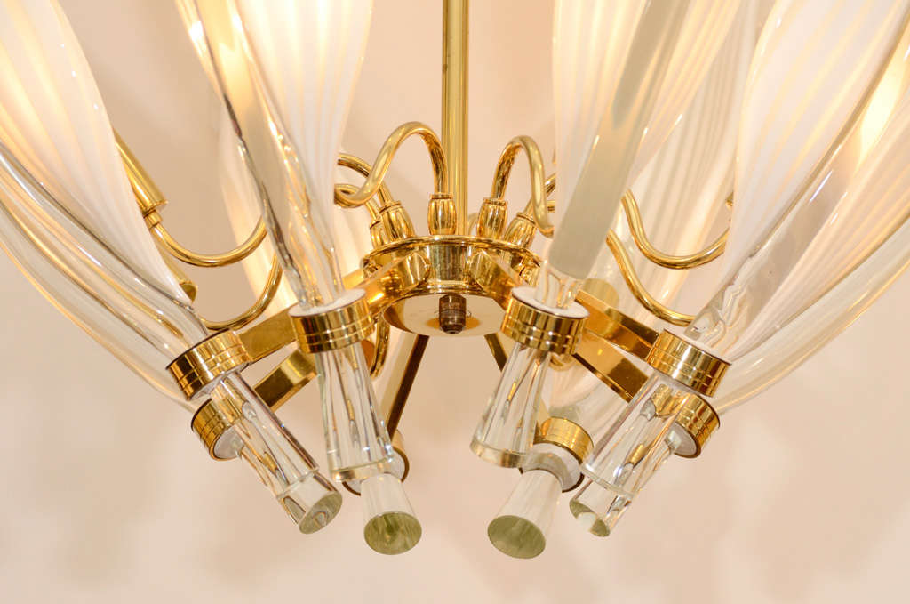 Mid-Century Modern Beautiful Murano Chandelier by Franco Luce