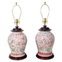 Set of Chinese  Pottery Lamps