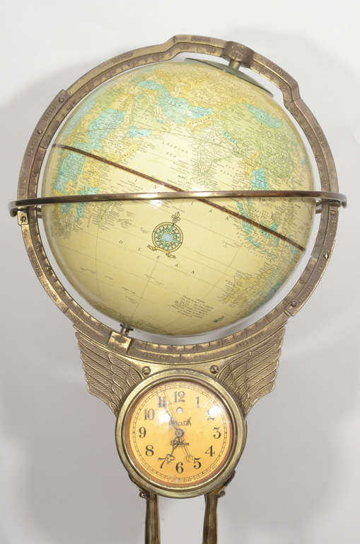 antique globe clock