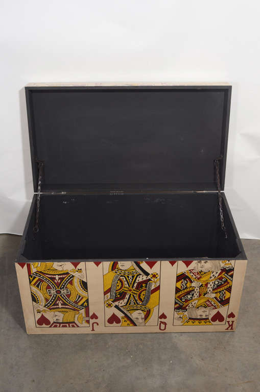 Hand Painted Playing Card Trunk 2