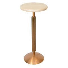 Mid Century Bronze and Marble Pedestal