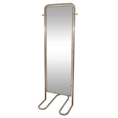  Spectacular Modernist Art Deco Full-Length Mirror by Louis Sognot