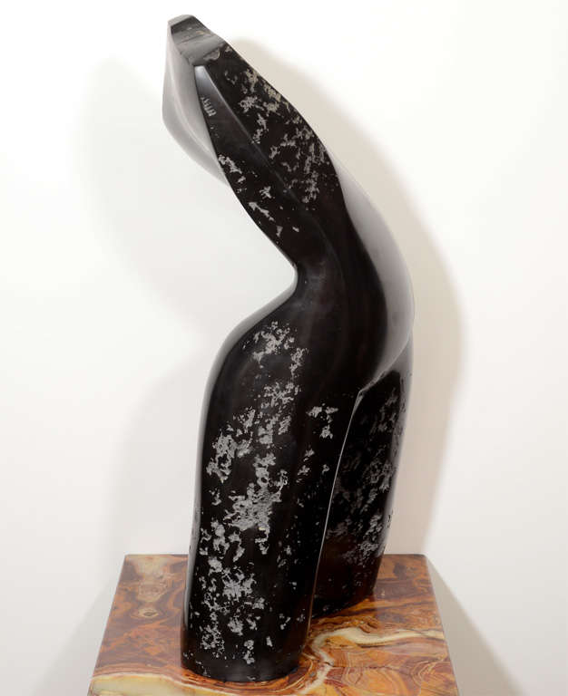 Abstract Nude Figure in Cast Stone by Masatoyo Kishi In Good Condition In New York, NY