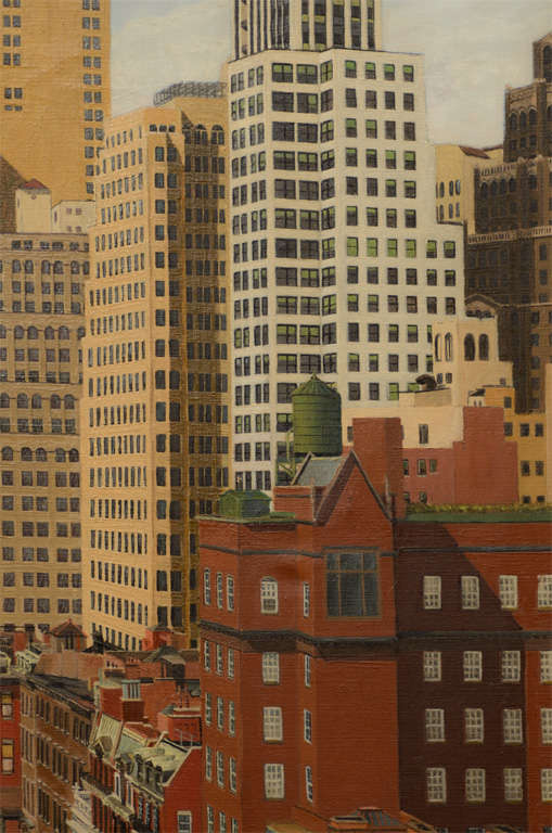 Rene Schmitt New York City Street Scene Oil on Canvas 3