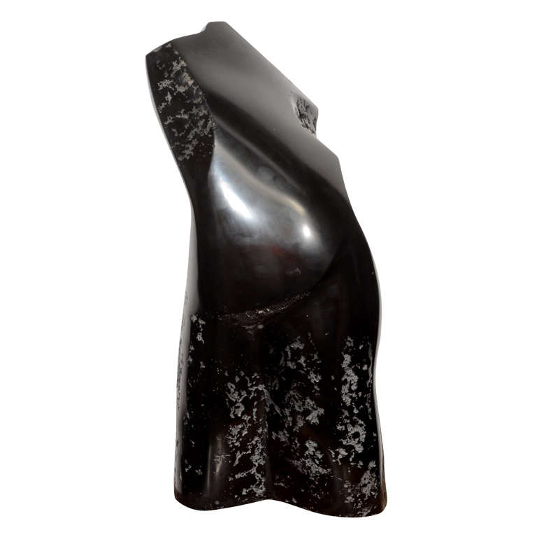 Abstract Nude Figure in Cast Stone by Masatoyo Kishi at 1stDibs