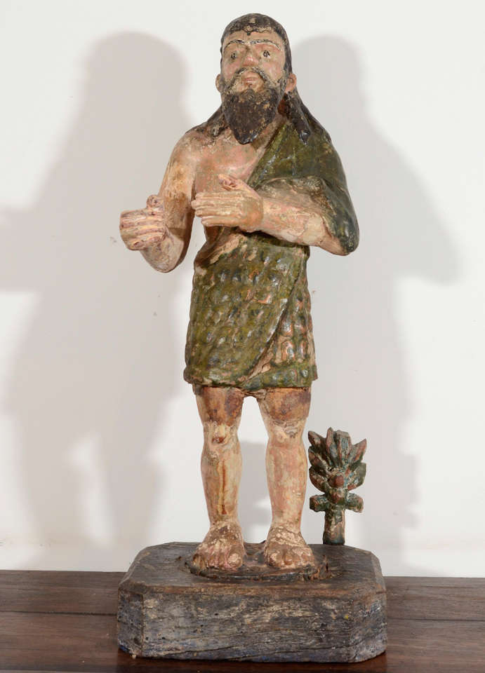 19th Century St John The Baptist Statue