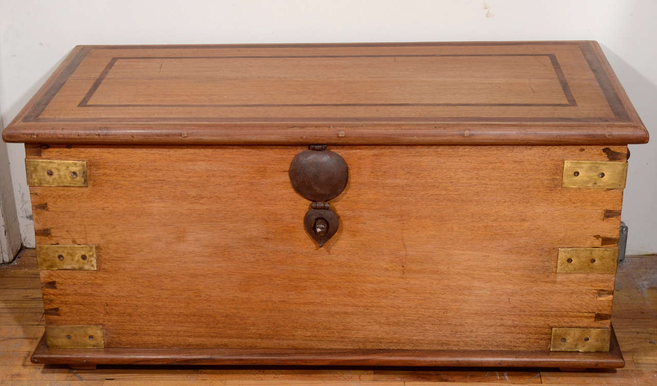 Teak Trunk w/ Rosewood Piping