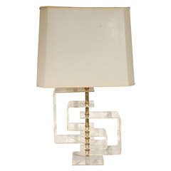 Vintage Lucite and Brass Lamp Vintage Lucite and Brass Lamp