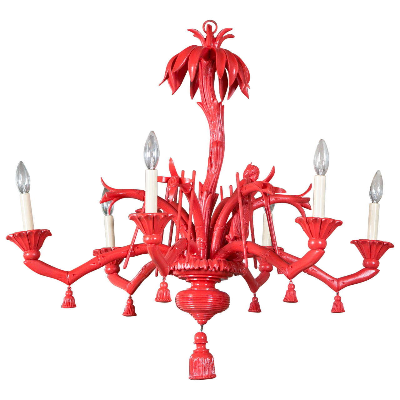 Custom Chinoiserie Chandelier For Sale