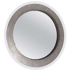 1960 Furgieri Silver Plated Back-Lit Mirror Mid-Century Modern from Italy