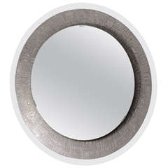 Furgieri Silver Plated Back-Lit Mirror from Italy 1