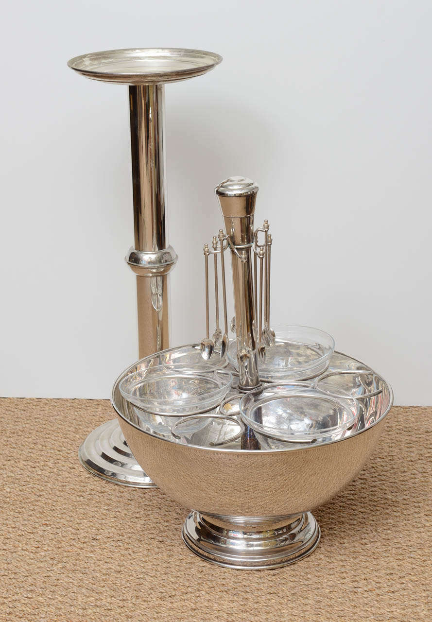 Champagne and Caviar Server in Silverplate 2