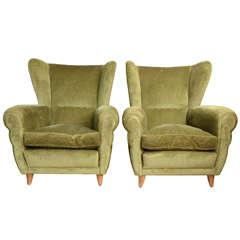 Pair of Paolo Buffa Wingtip Arm Chairs