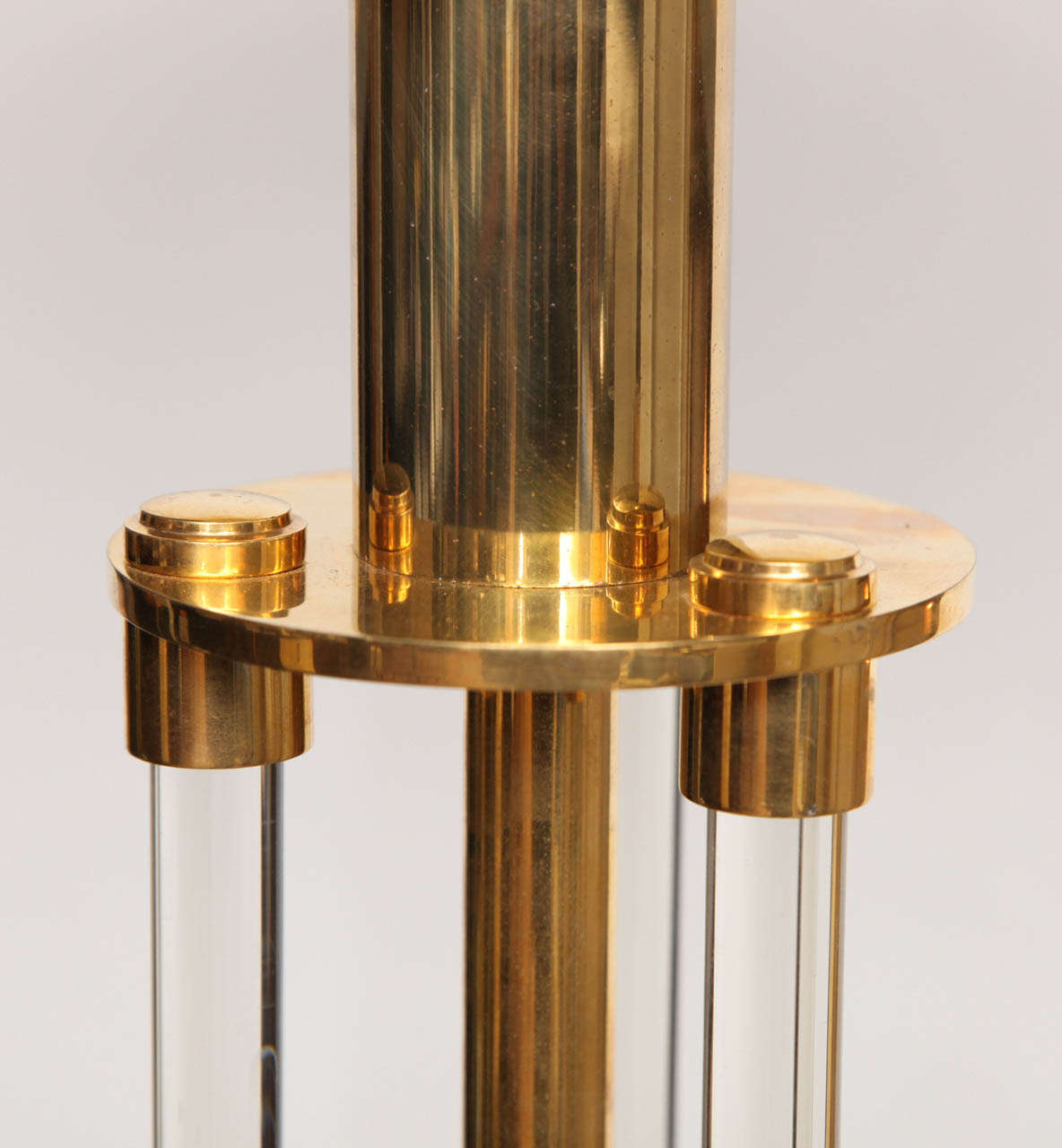 20th Century Jules Leleu, Gilt-Metal Floor Lamp, France, C. 1960