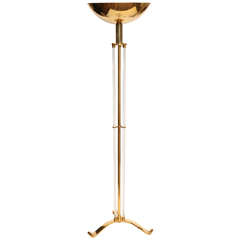 Jules Leleu, Gilt-metal floor lamp, France, c. 1960 2