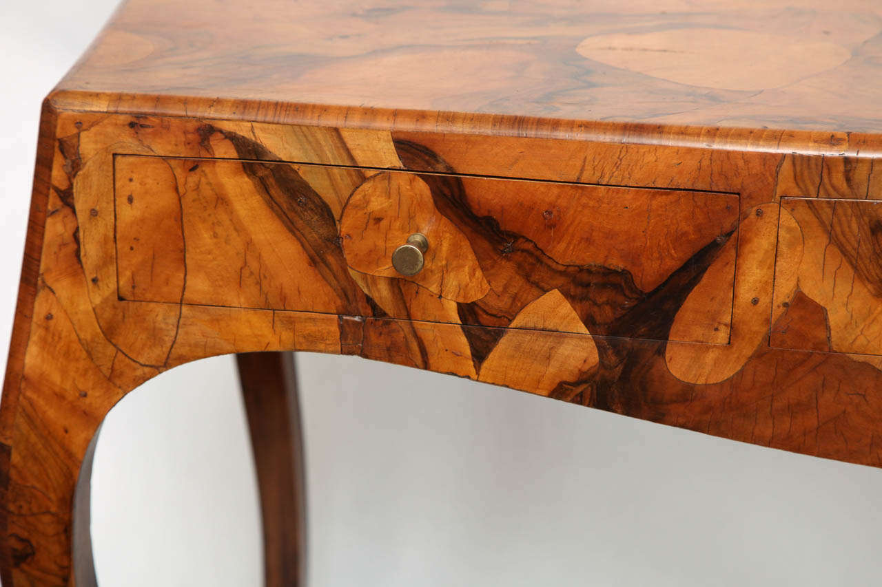 An Italian Art Moderne Console/Desk of Exotic Woods In Excellent Condition In New York, NY