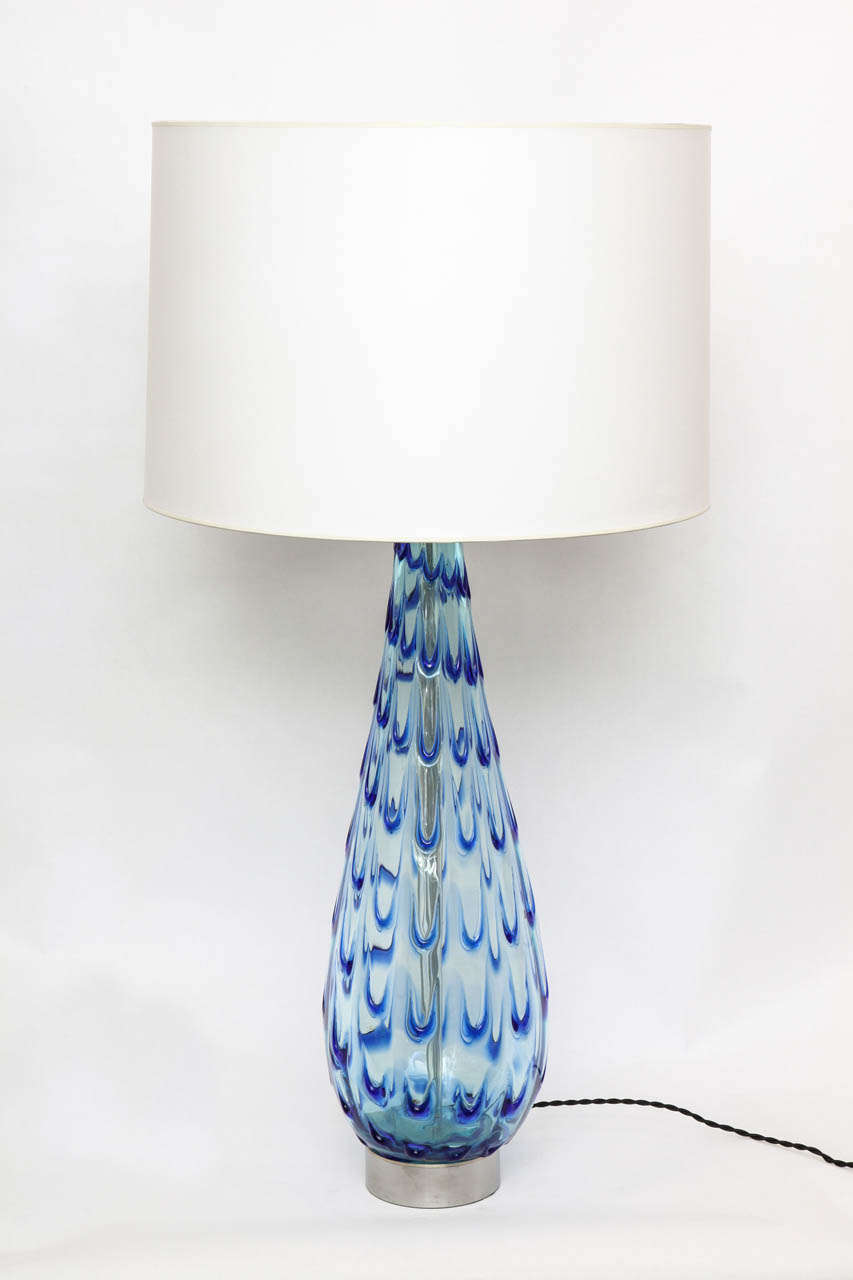 Mid-Century Modern Table Lamp Murano Art Glass Mid Century Modern Italy 1950's For Sale