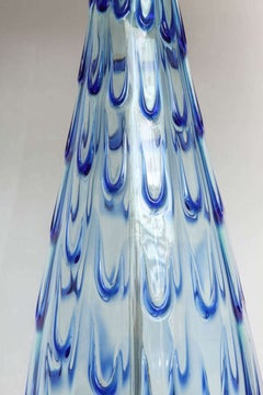 Table Lamp Murano Art Glass Mid Century Modern Italy 1950's