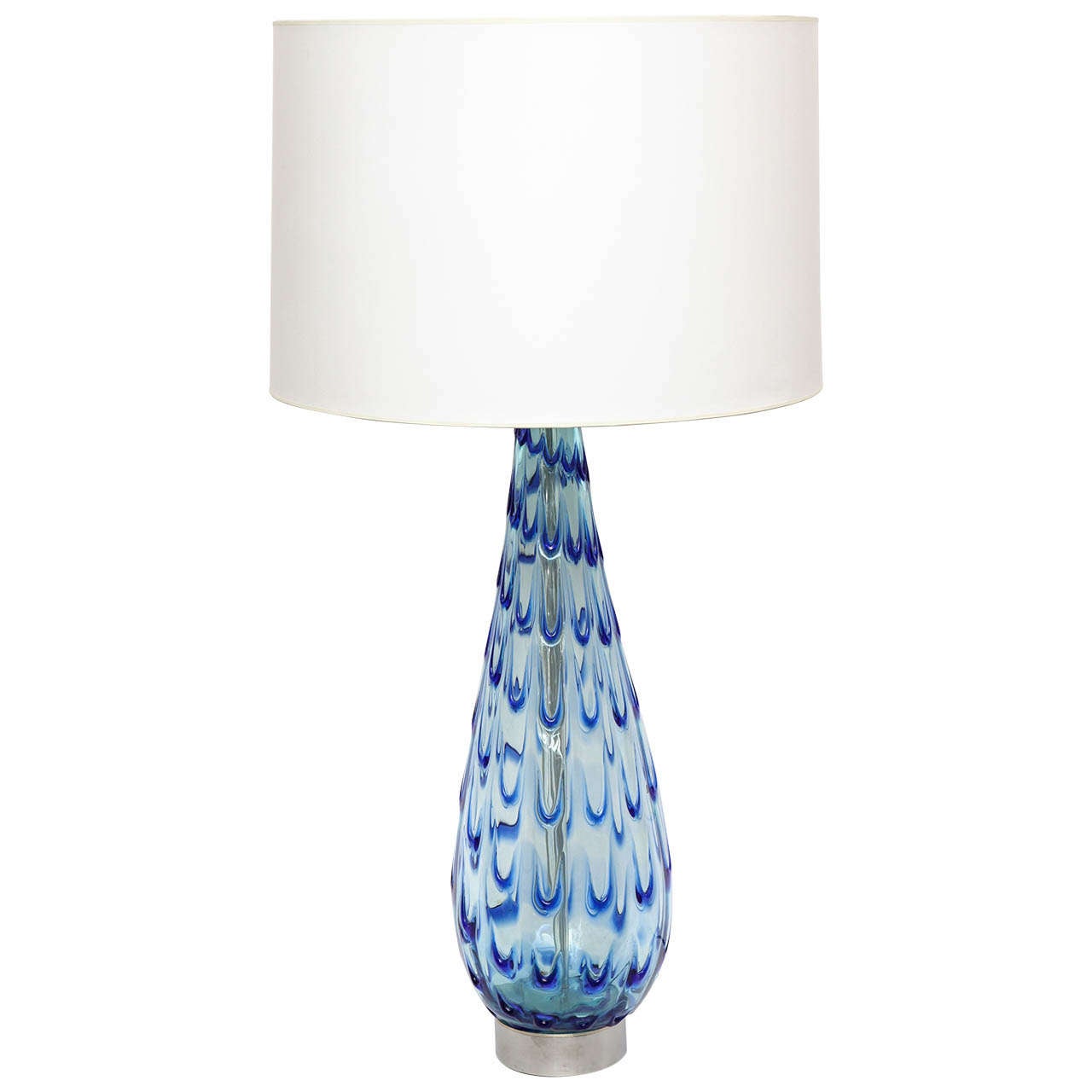 Table Lamp Murano Art Glass Mid Century Modern Italy 1950's For Sale